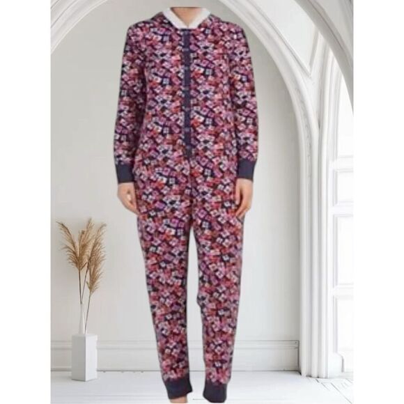 Jane and Bleecker One Piece Hooded Footless Present Pajamas - Picture 1 of 7